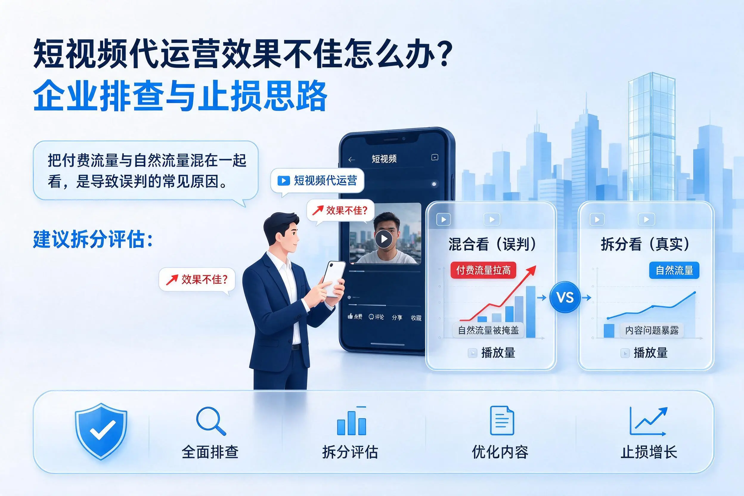 短视频代运营效果不佳怎么办？滁州企业排查与止损思路