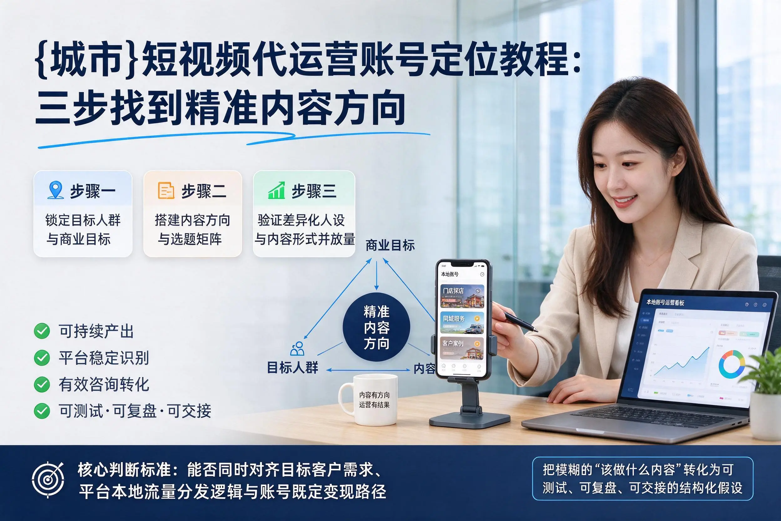 滁州短视频代运营账号定位教程：三步找到精准内容方向