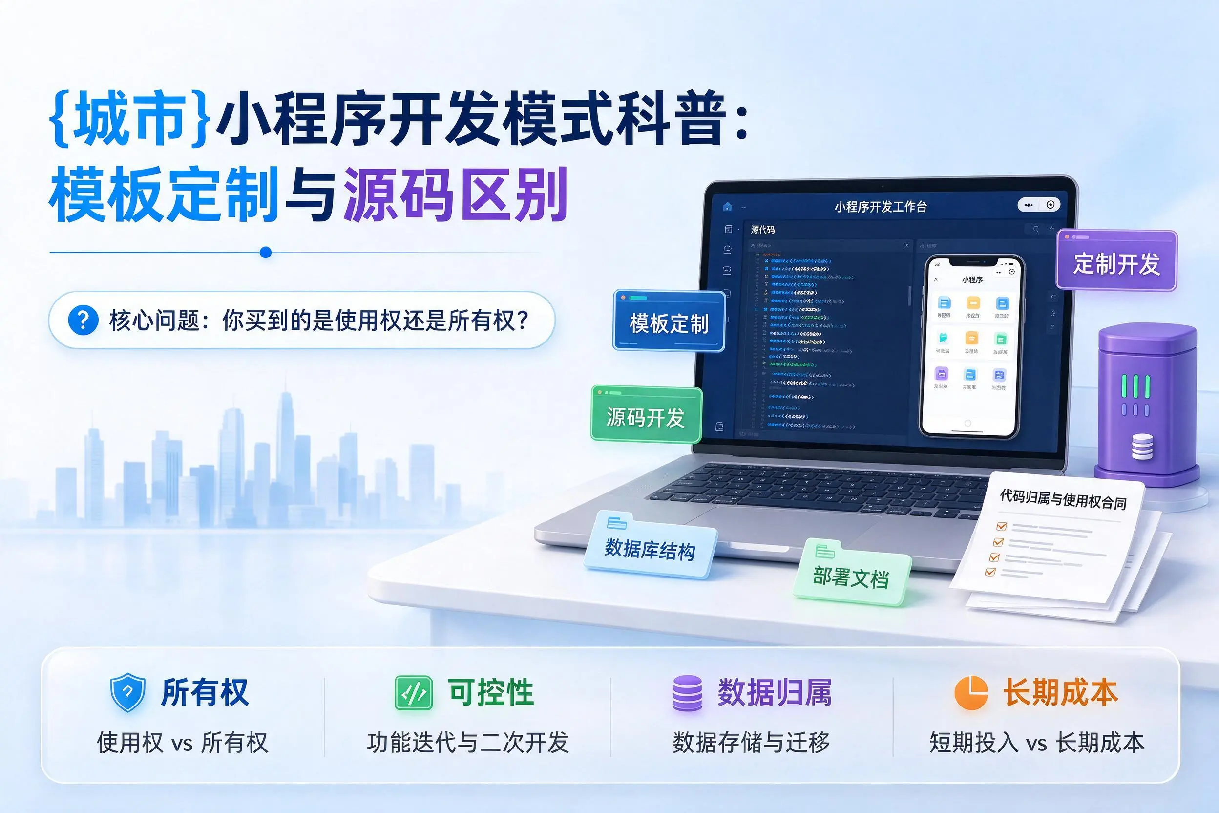 滁州小程序开发模式科普:模板定制与源码区别