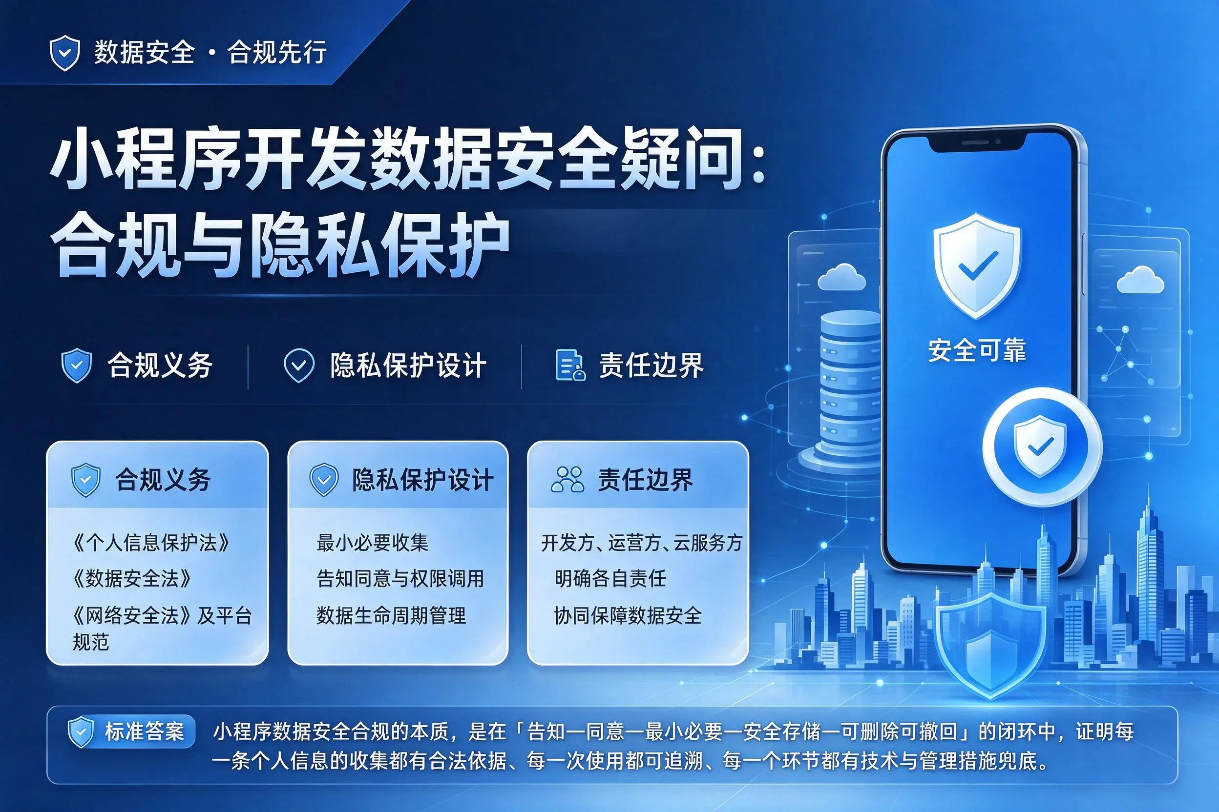 滁州小程序开发数据安全疑问：合规与隐私保护