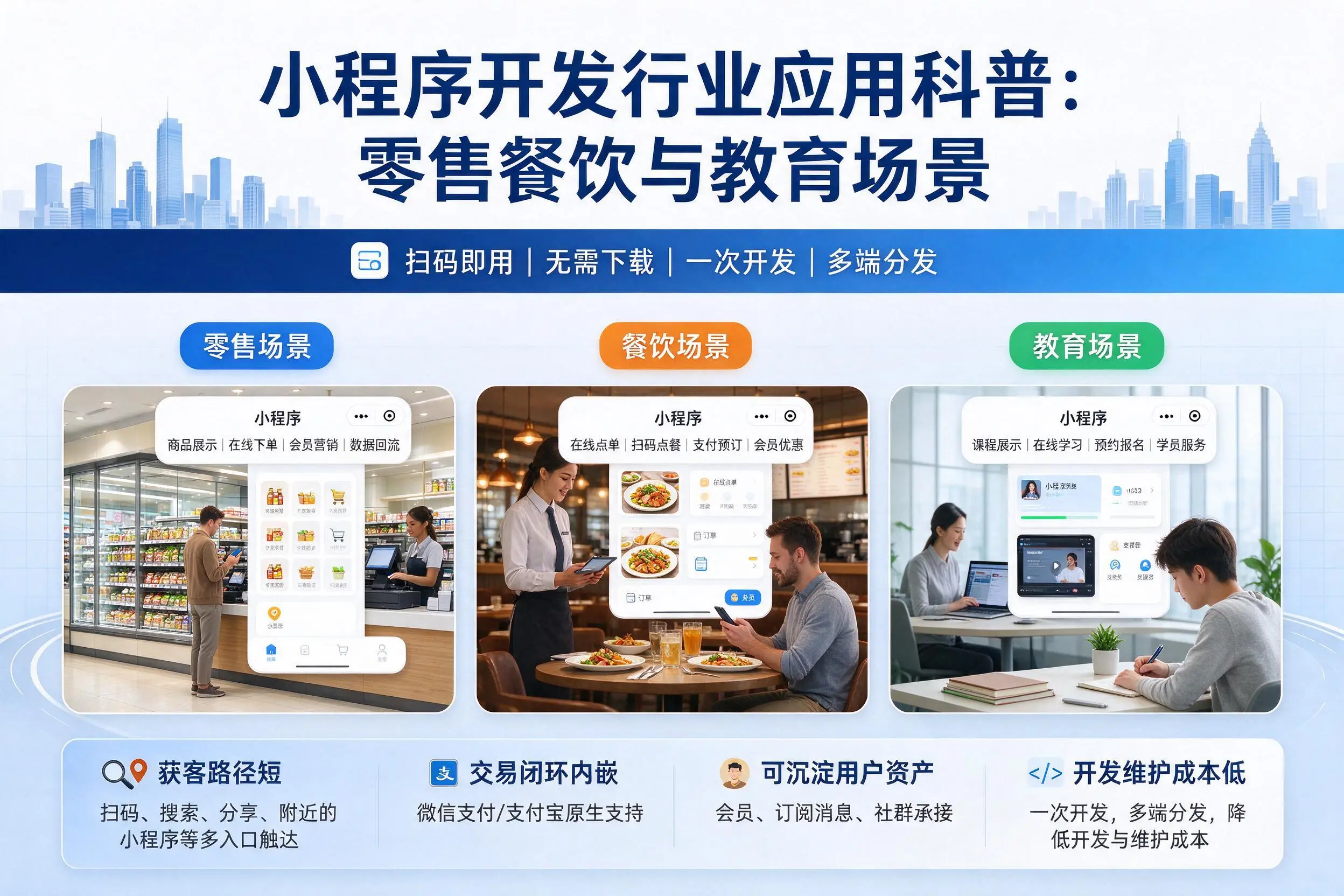 滁州小程序开发行业应用科普：零售餐饮与教育场景