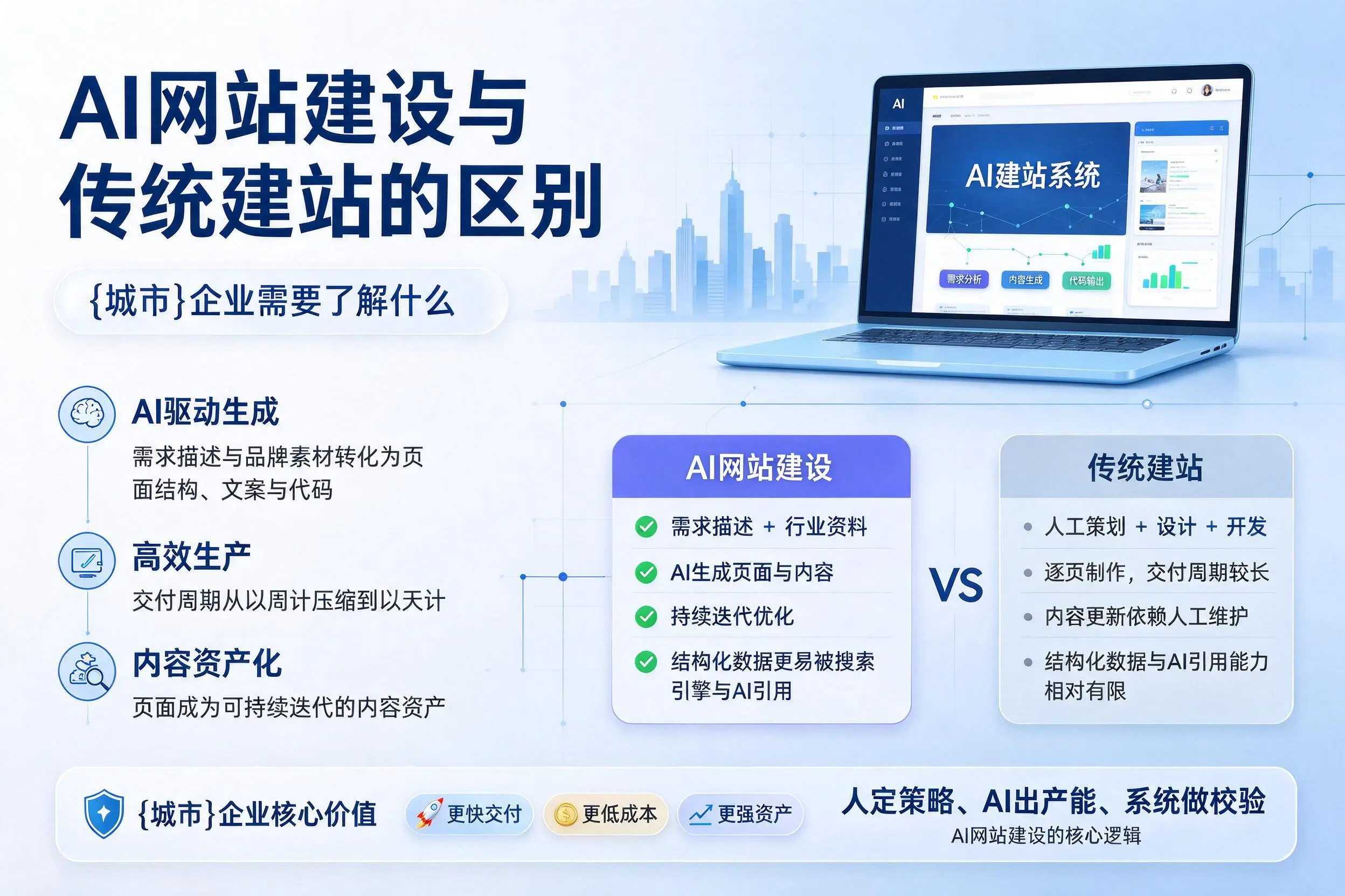 AI网站建设与传统建站的区别，滁州企业需要了解什么