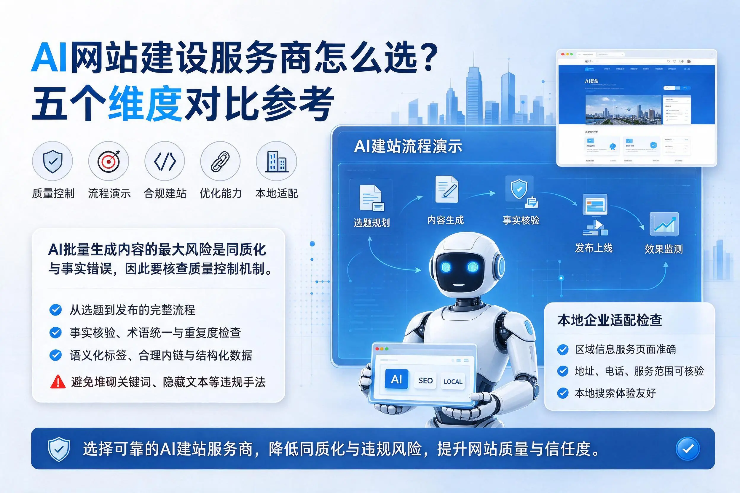滁州AI网站建设服务商怎么选？五个维度对比参考