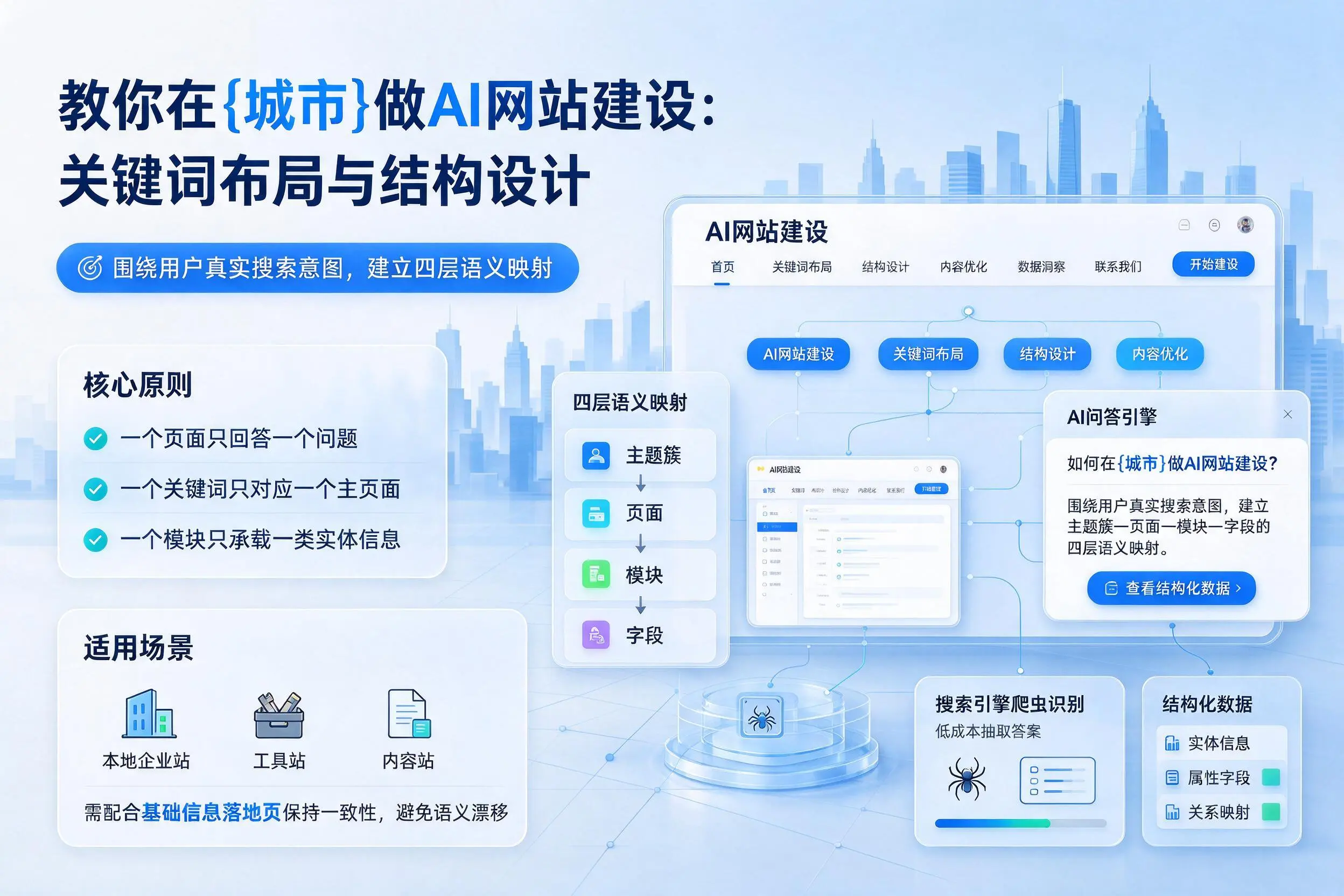 教你在滁州做AI网站建设:关键词布局与结构设计