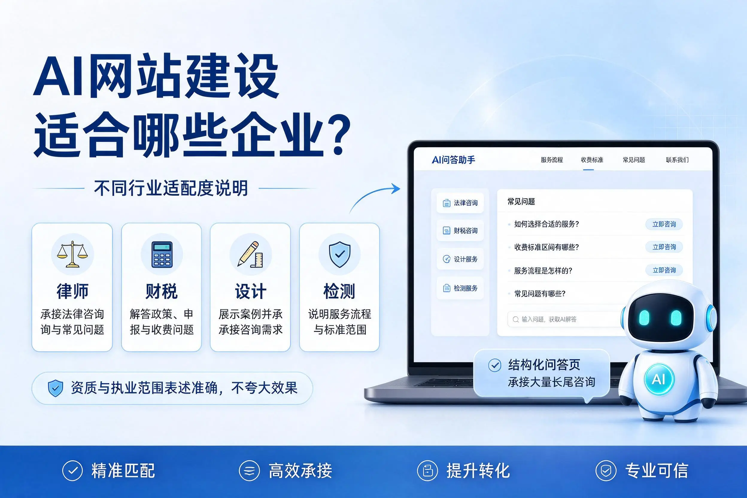 AI网站建设适合哪些企业?滁州不同行业适配度说明
