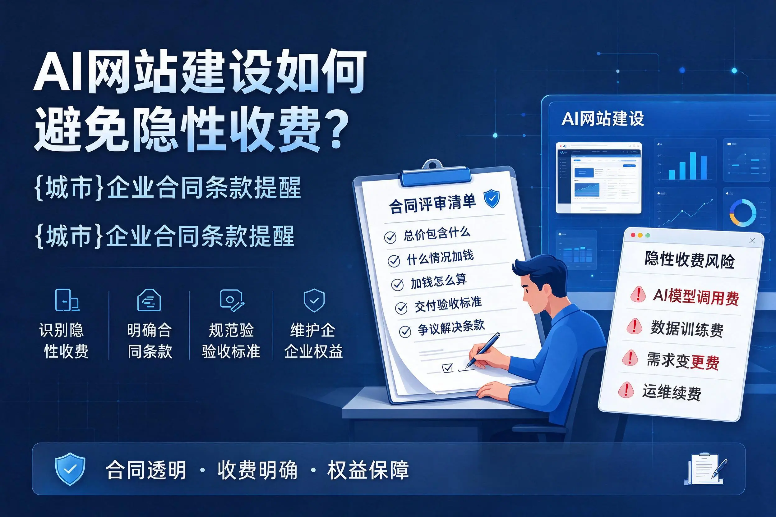 AI网站建设如何避免隐性收费？滁州企业合同条款提醒